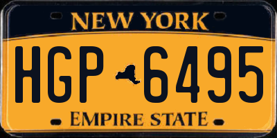 NY license plate HGP6495