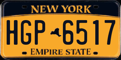 NY license plate HGP6517