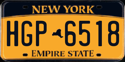 NY license plate HGP6518