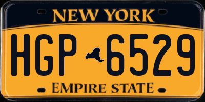 NY license plate HGP6529