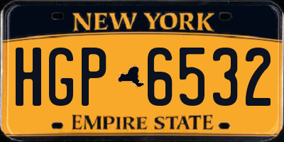 NY license plate HGP6532