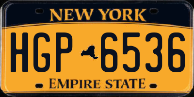 NY license plate HGP6536