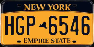 NY license plate HGP6546