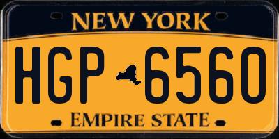 NY license plate HGP6560