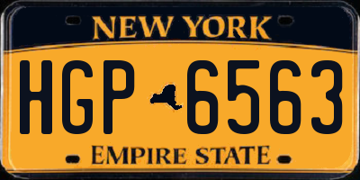 NY license plate HGP6563