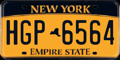 NY license plate HGP6564