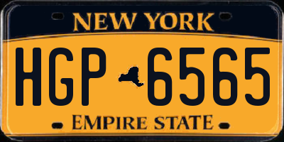 NY license plate HGP6565