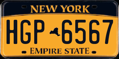 NY license plate HGP6567