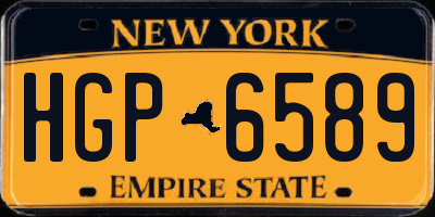 NY license plate HGP6589