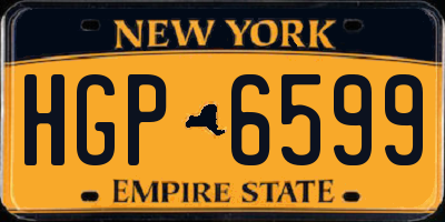 NY license plate HGP6599