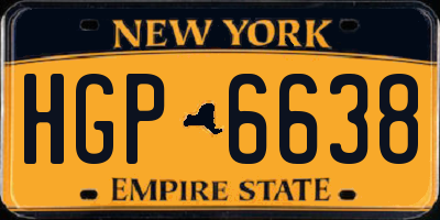 NY license plate HGP6638