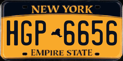 NY license plate HGP6656