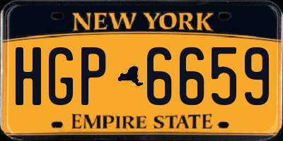 NY license plate HGP6659