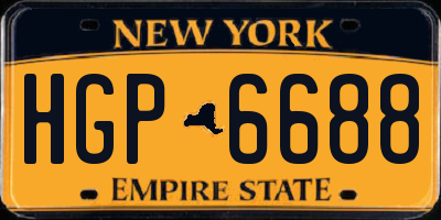 NY license plate HGP6688