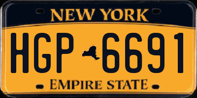 NY license plate HGP6691