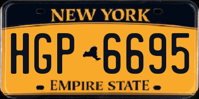 NY license plate HGP6695