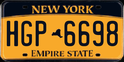 NY license plate HGP6698