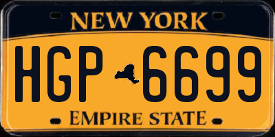 NY license plate HGP6699