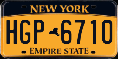 NY license plate HGP6710