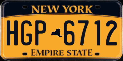 NY license plate HGP6712