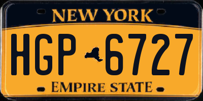 NY license plate HGP6727