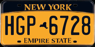 NY license plate HGP6728