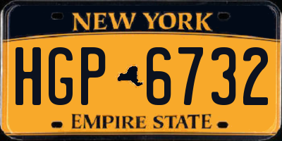 NY license plate HGP6732