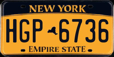 NY license plate HGP6736