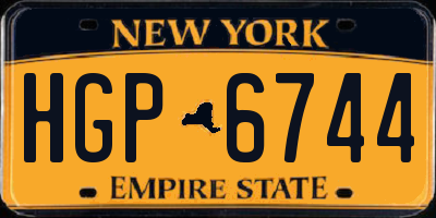 NY license plate HGP6744