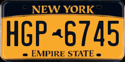NY license plate HGP6745