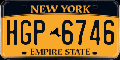 NY license plate HGP6746