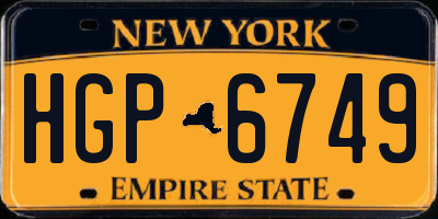 NY license plate HGP6749