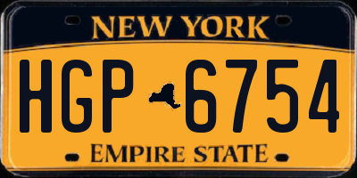 NY license plate HGP6754