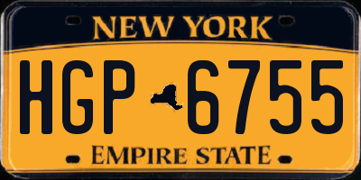 NY license plate HGP6755