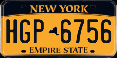 NY license plate HGP6756
