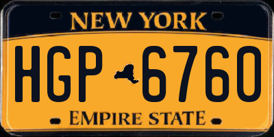 NY license plate HGP6760