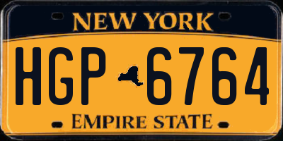 NY license plate HGP6764