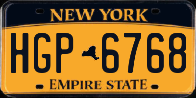 NY license plate HGP6768