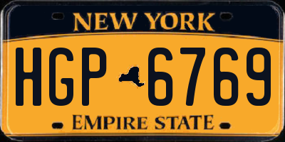 NY license plate HGP6769