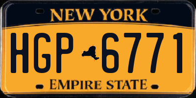 NY license plate HGP6771
