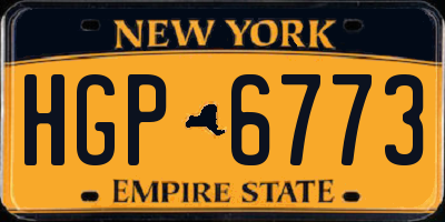 NY license plate HGP6773