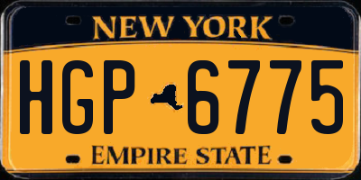 NY license plate HGP6775
