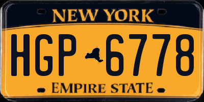 NY license plate HGP6778