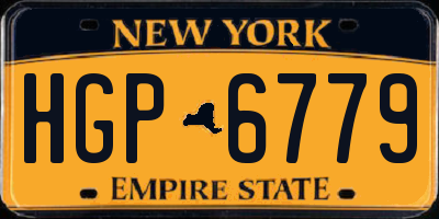 NY license plate HGP6779