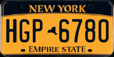 NY license plate HGP6780