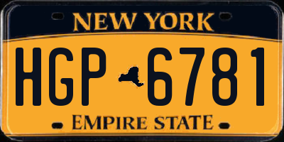 NY license plate HGP6781