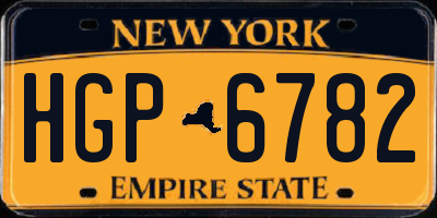 NY license plate HGP6782