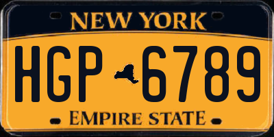 NY license plate HGP6789