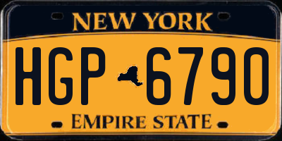 NY license plate HGP6790