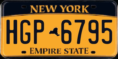 NY license plate HGP6795